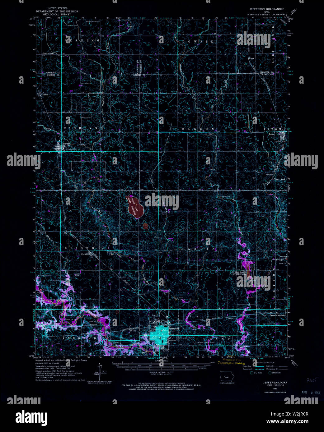 Jefferson iowa map hires stock photography and images Alamy