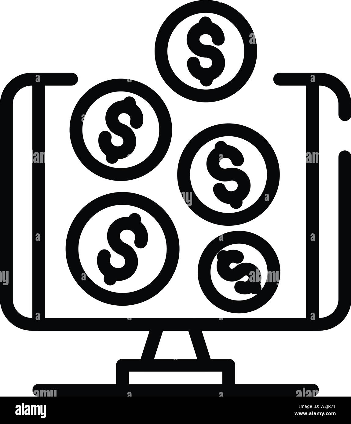 Internet money icon, outline style Stock Vector Image & Art - Alamy
