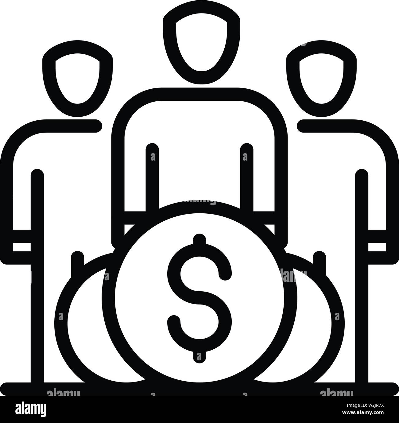 Finance people group icon, outline style Stock Vector Image & Art - Alamy