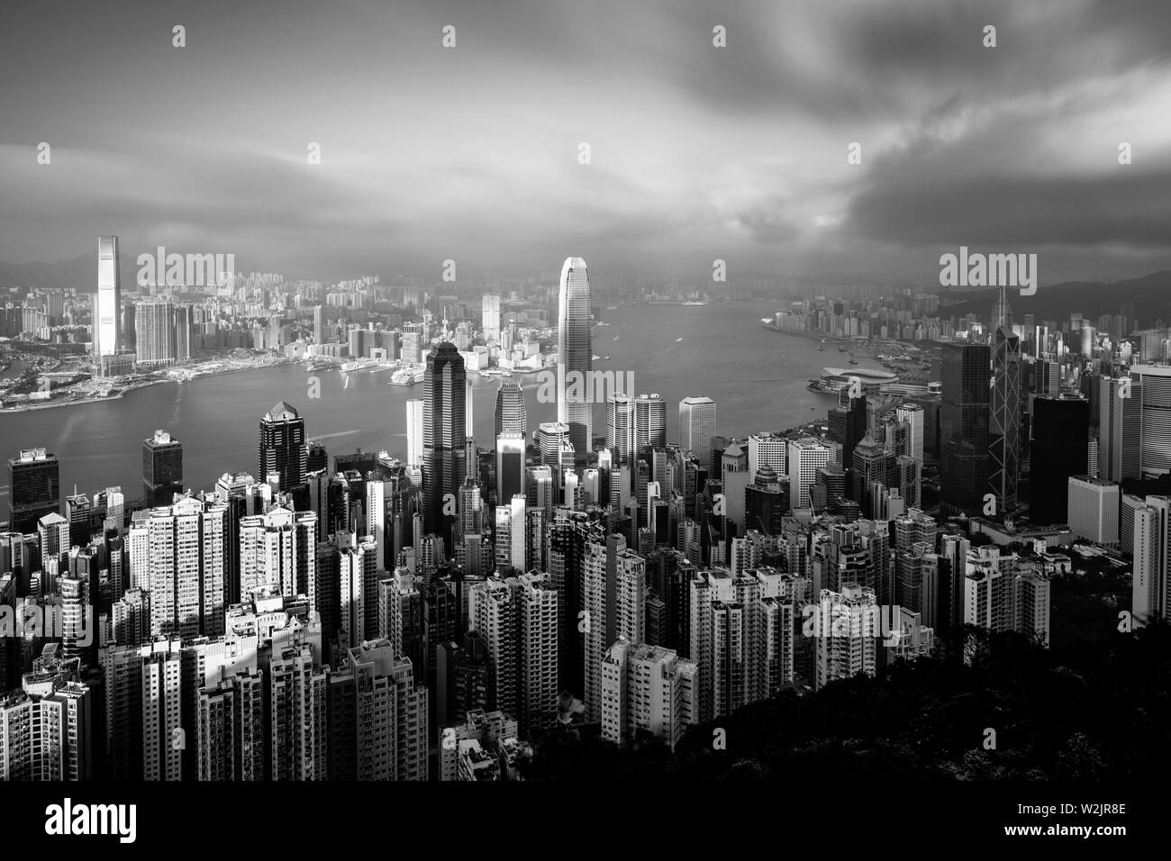 A View Of The Hong Kong Skyline From Victoria Peak, Hong Kong, China ...