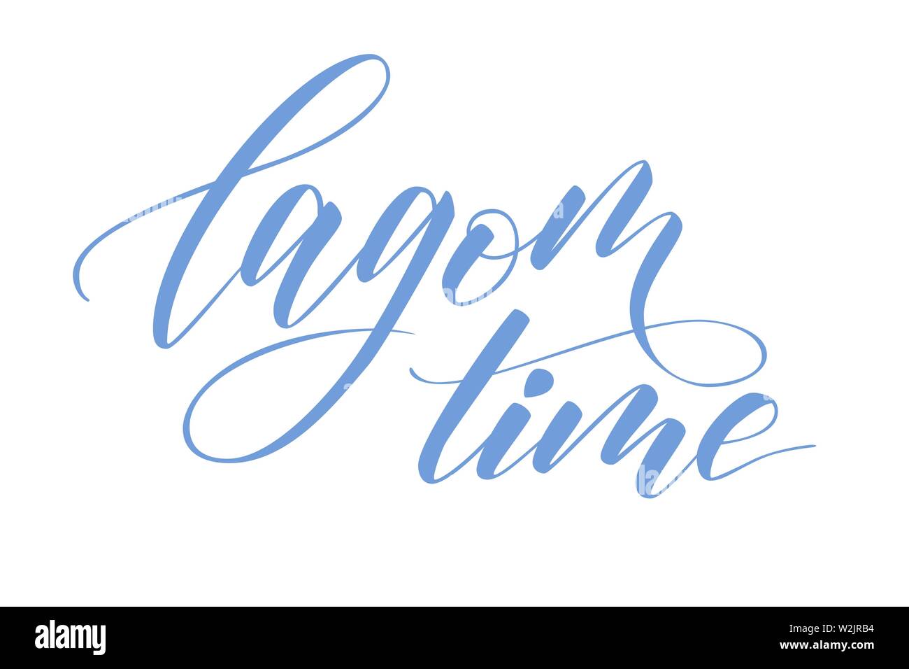 Lagom time calligraphy Stock Vector