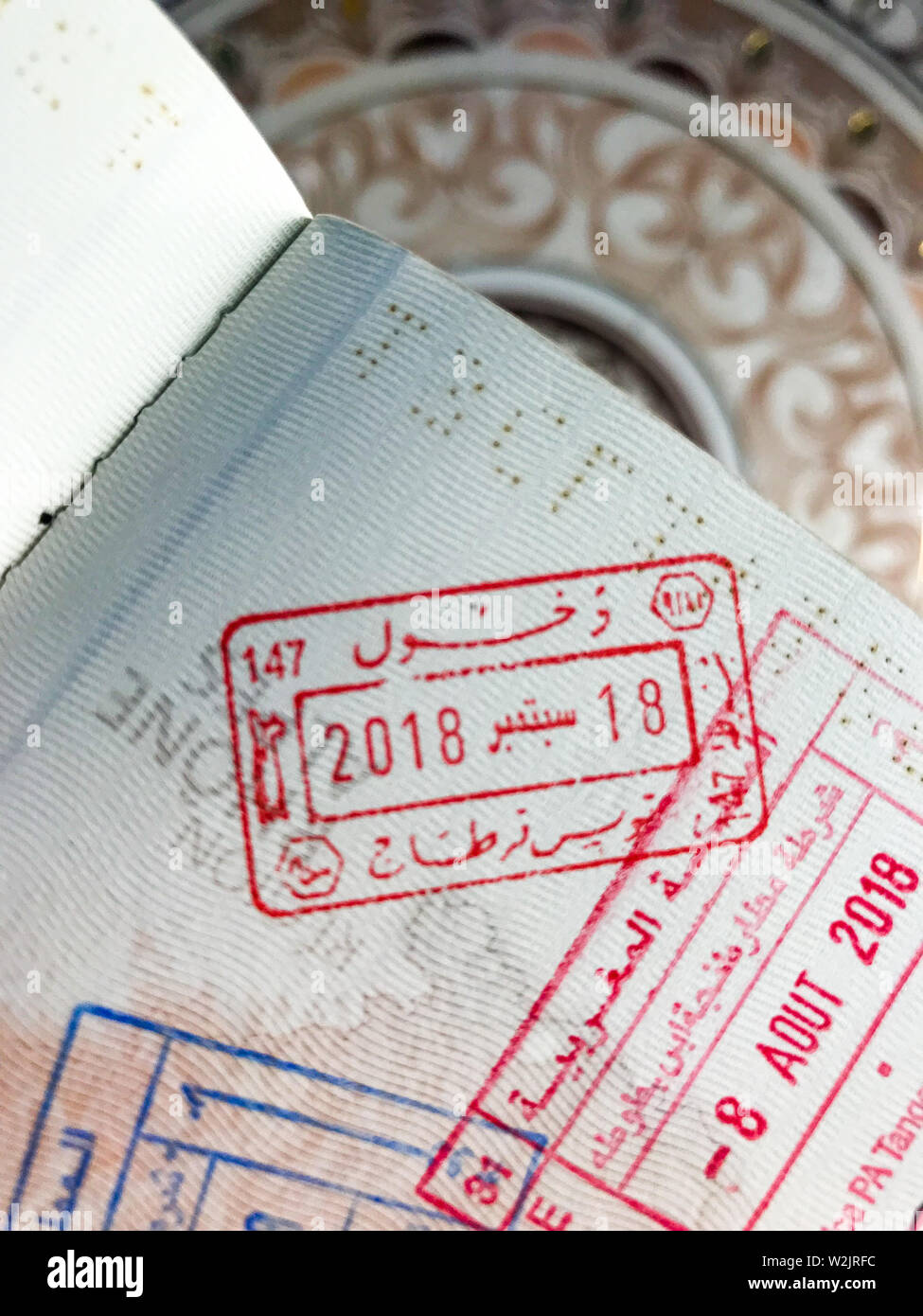 Tunisian visa, Tunis, Tunisia Stock Photo - Alamy