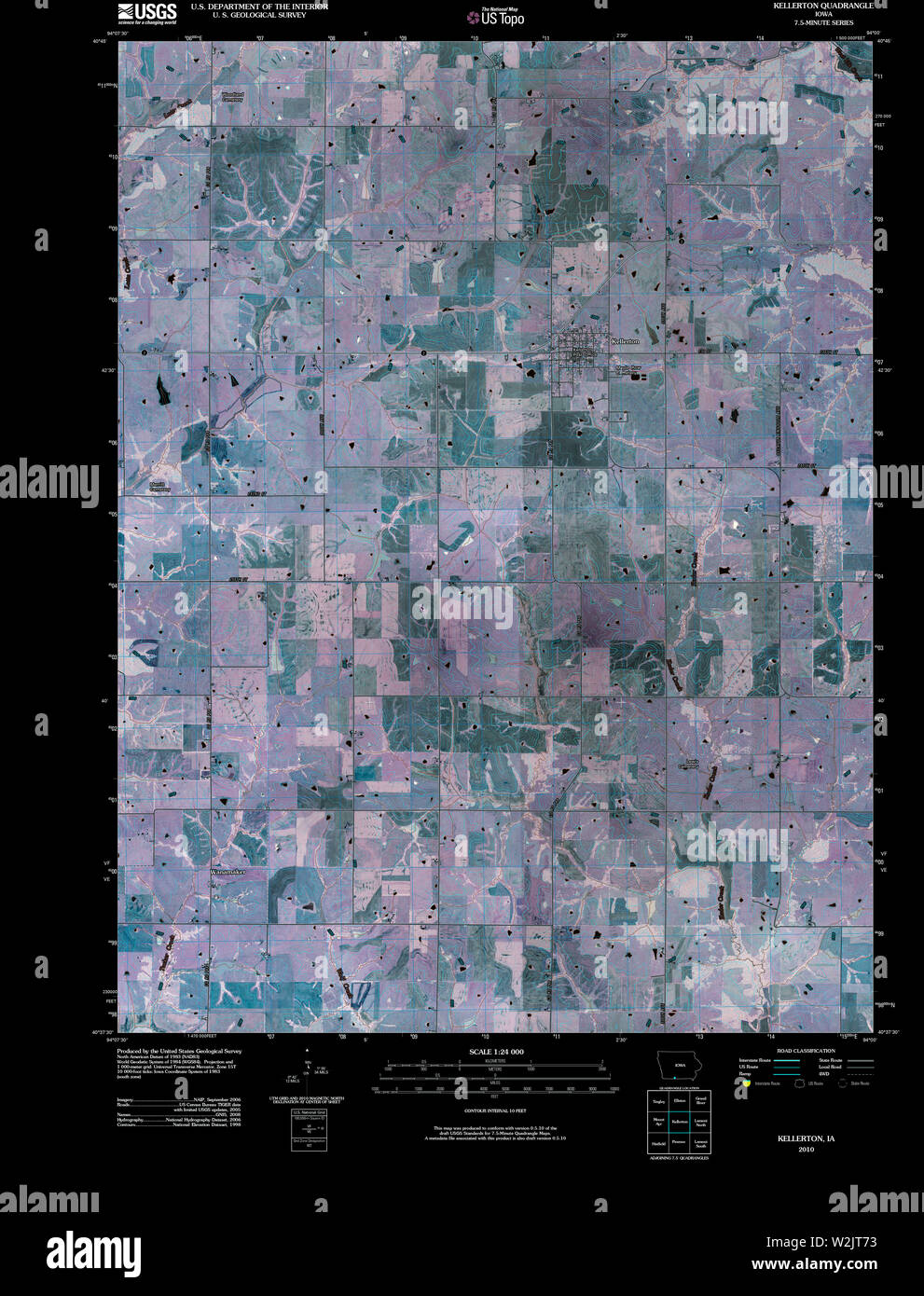 Kellerton iowa map hi-res stock photography and images - Alamy