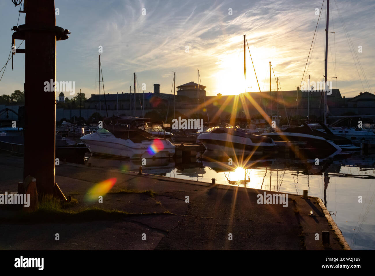 Sunrise over Portsmouth Olympic Harbour and Kingston Penitentiary