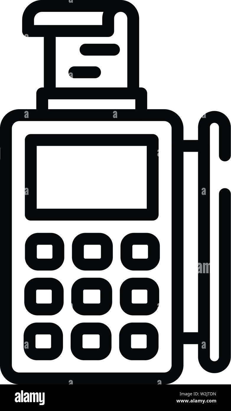 Pos machine icon, outline style Stock Vector Image & Art - Alamy