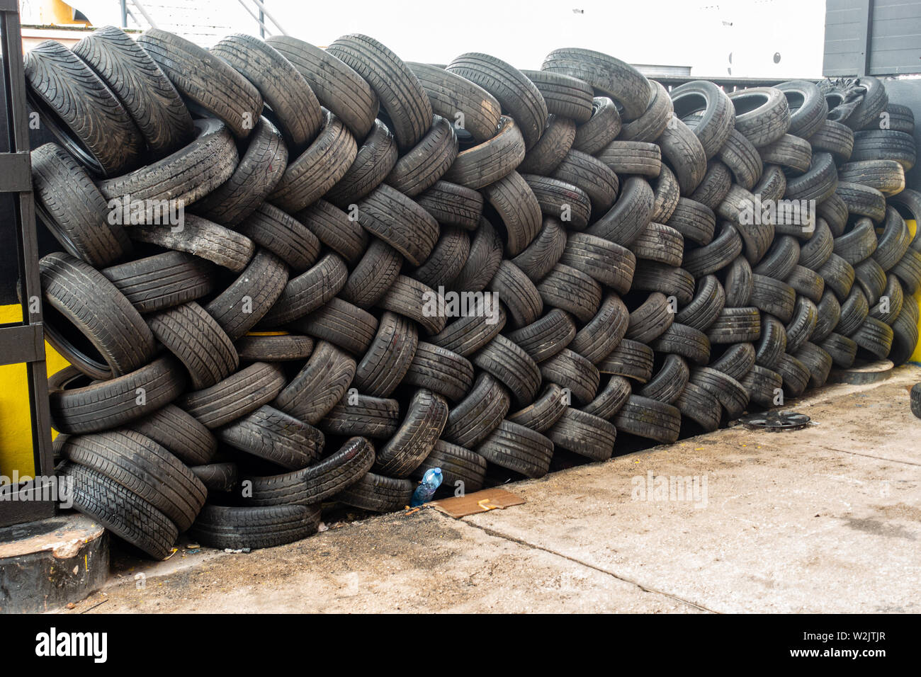 Pile of tyres Stock Photo
