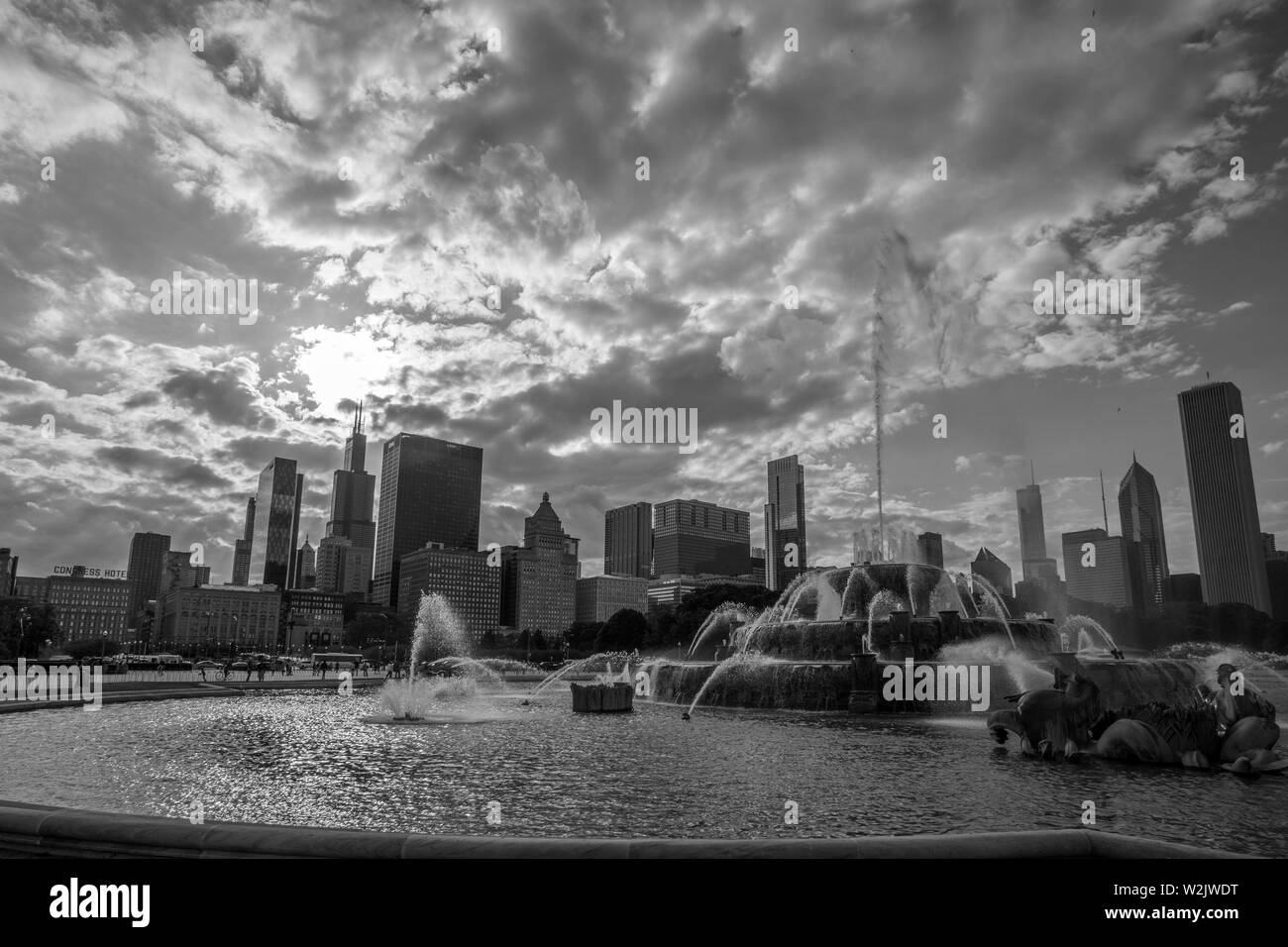 Chicago water tower historic Black and White Stock Photos & Images - Alamy