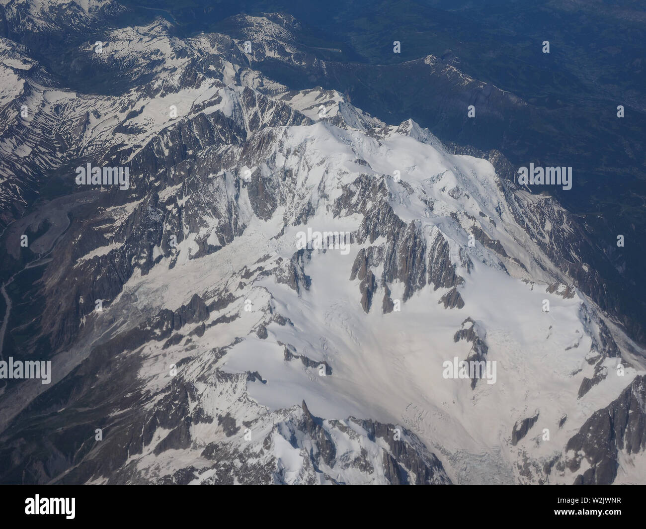 aerial view of Alps mountains between Italy and Switzerland Stock Photo ...