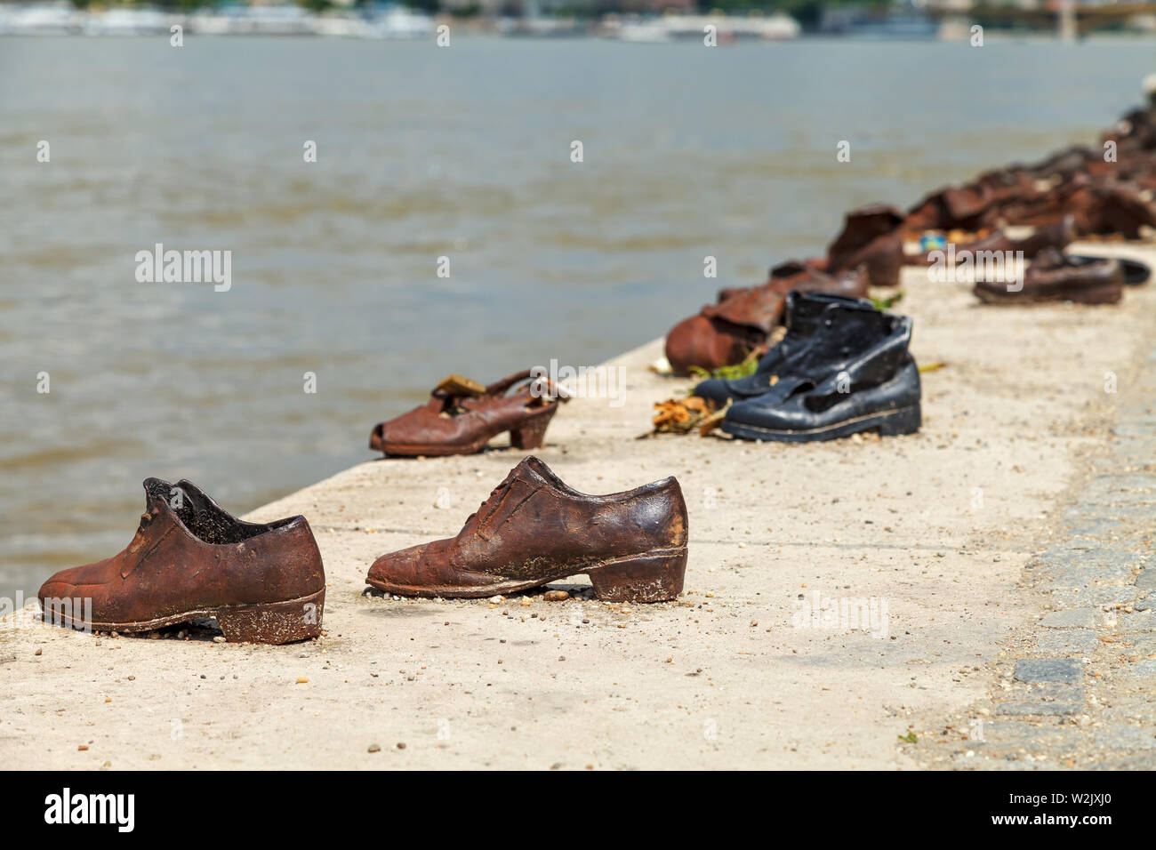 Holocaust Victims Memorial shoes that are installed on the Danube