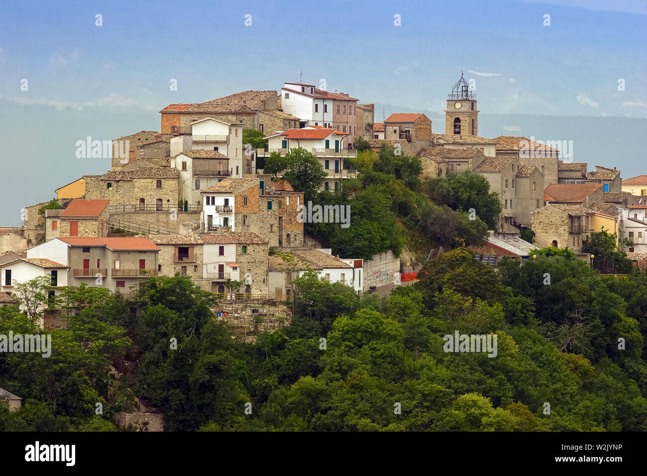 Italy Molise Montemitro (Cb)  Historic center panorama Stock Photo