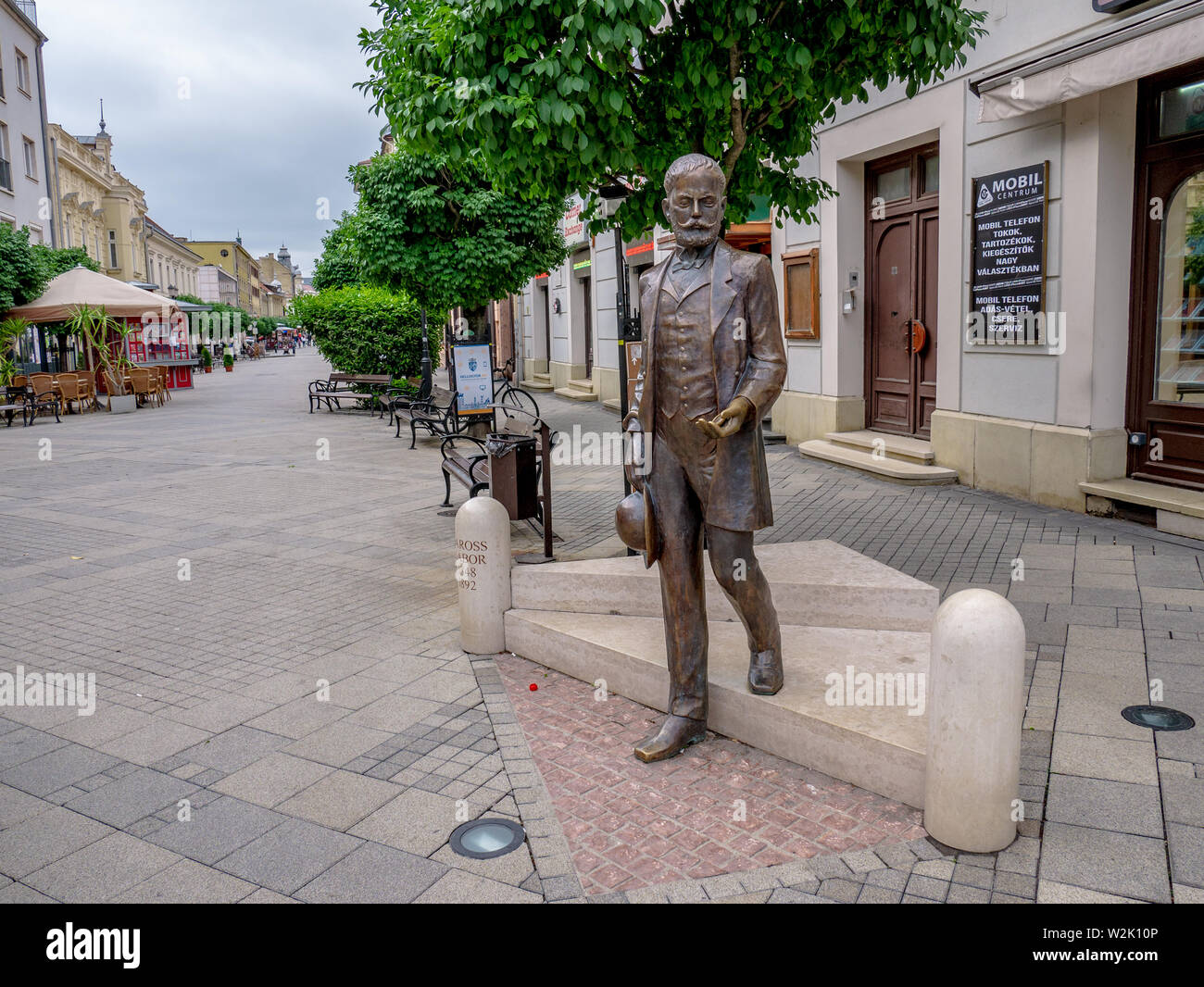 Gyor Hungary 12 05 2019 baross gabor statue on the street named after him  Stock Photo - Alamy