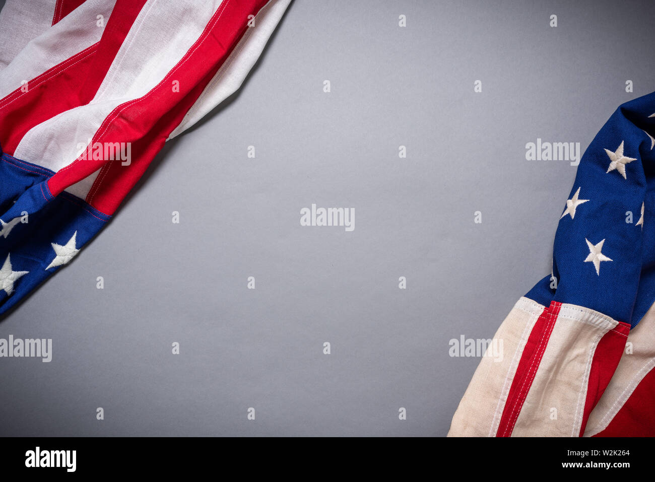 American flag on grey background with copy space Stock Photo - Alamy