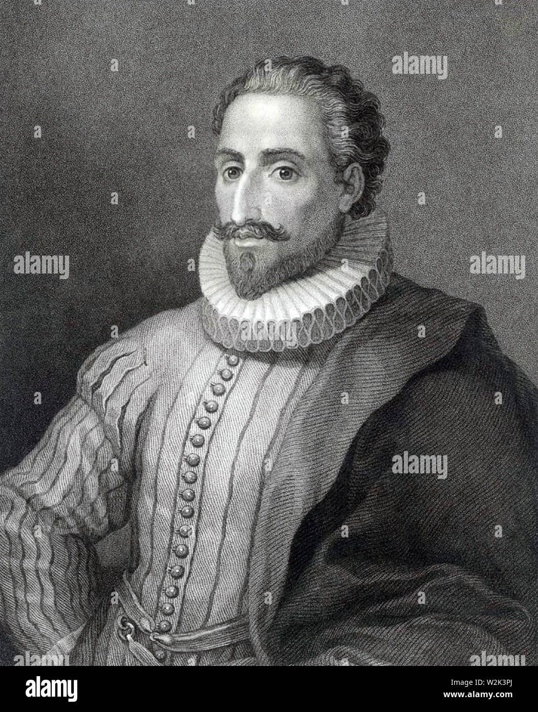 MIGUEL de CERVANTES (1547 ?-1616) Spanish novelist. NB: no authenticated portrait exists. Stock Photo