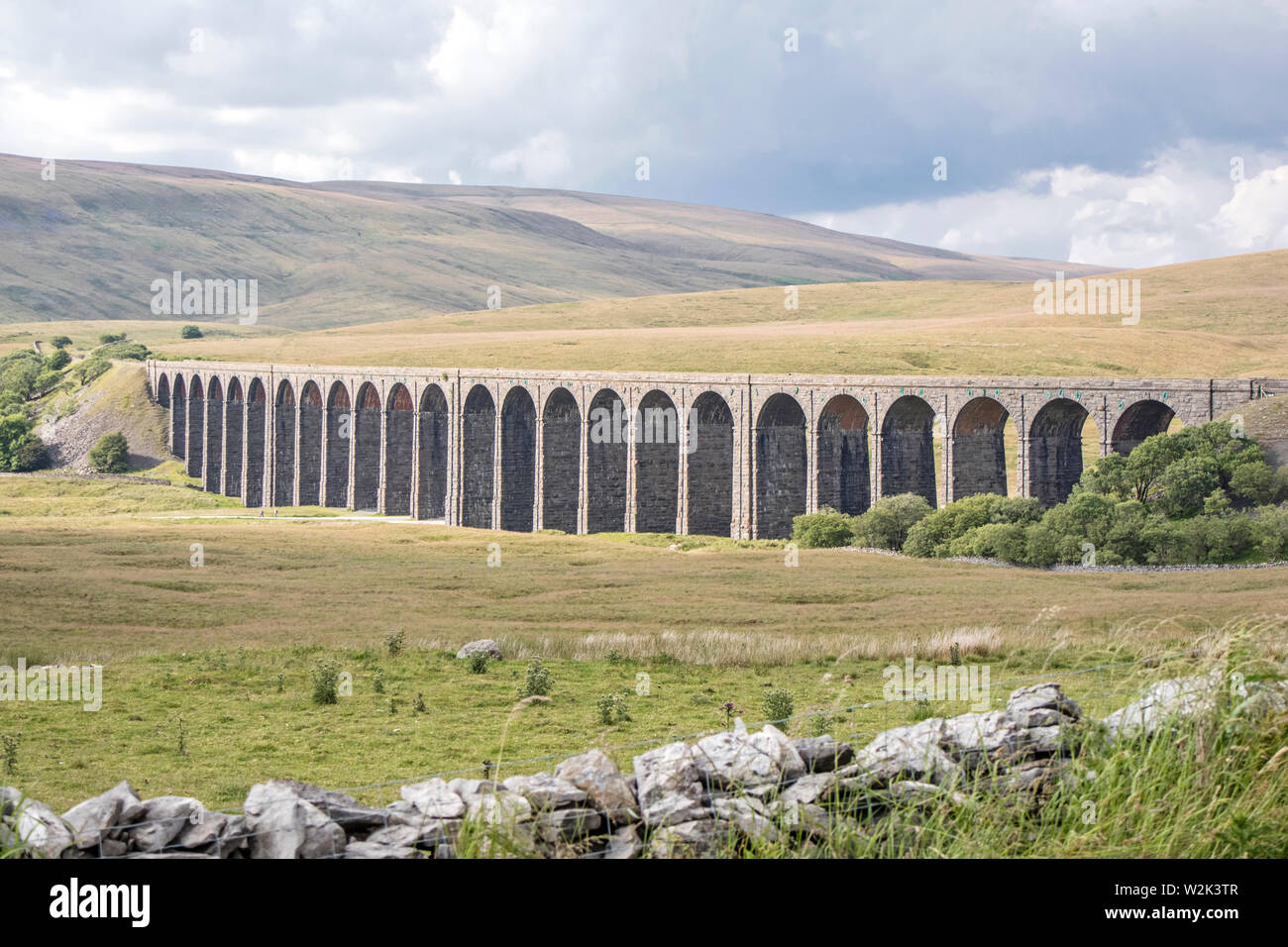 The Ribblehead Viaduct or Batty Moss Viaduct on thethe Settle–Carlisle Railway, Yorkshire Dales National Park, North Yorkshire, England, UK Stock Photo