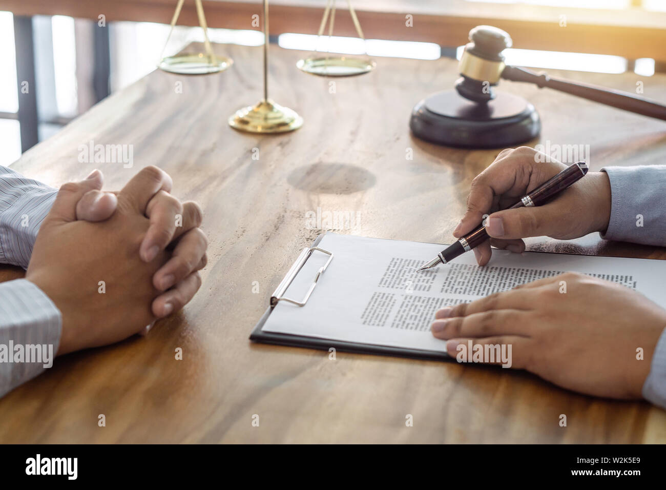 Law, lawyer attorney and justice concept, Consultation between a male