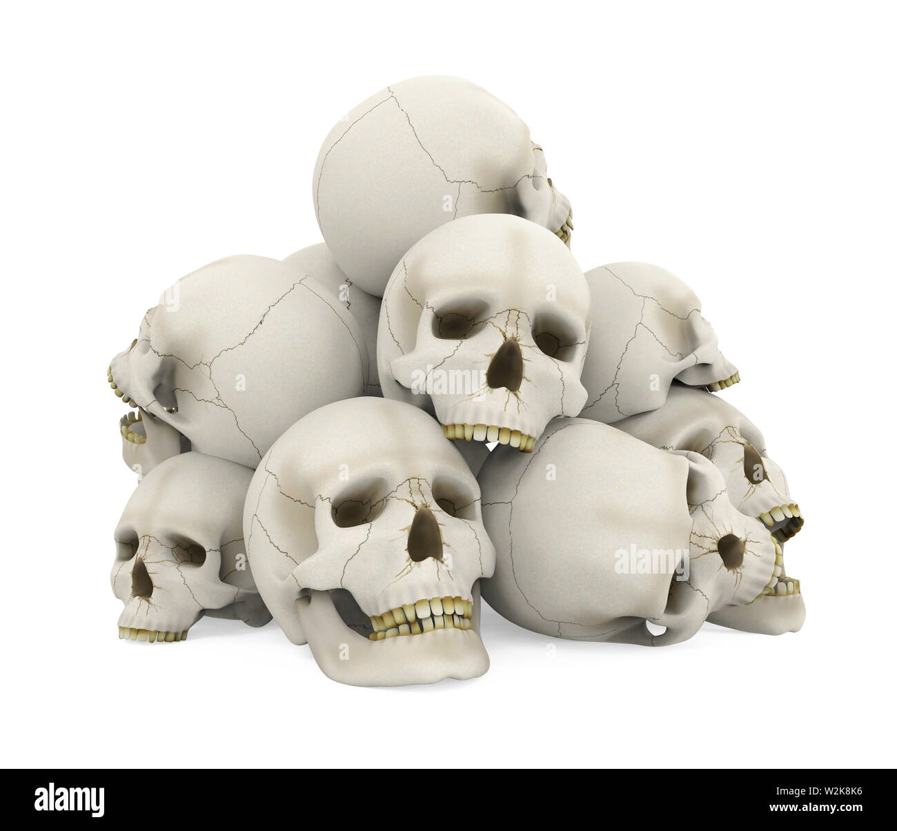 Pile of Skulls Isolated Stock Photo - Alamy