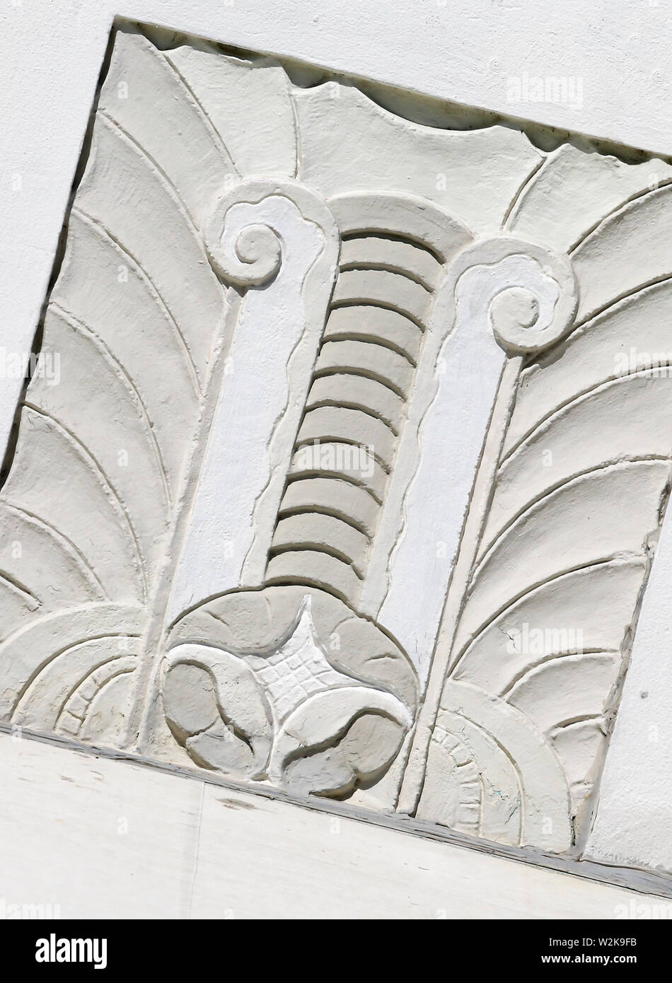 Art Deco detail in South Beach, Florida Stock Photo