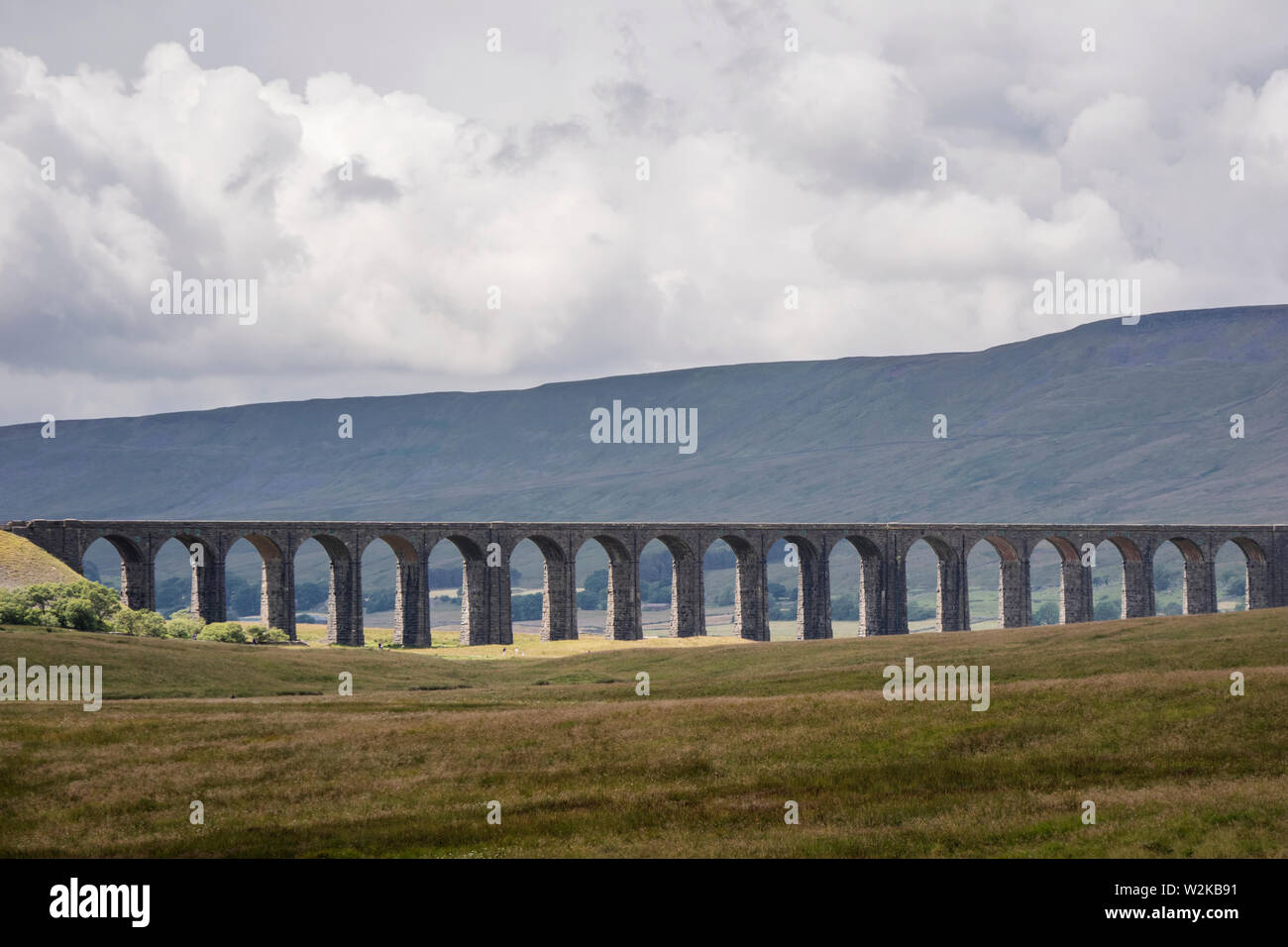 The Ribblehead Viaduct or Batty Moss Viaduct on thethe Settle–Carlisle Railway, Yorkshire Dales National Park, North Yorkshire, England, UK Stock Photo