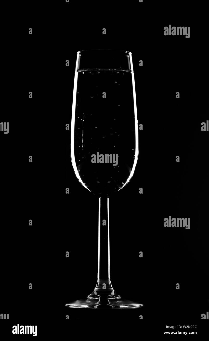 Perfect elegant glass for the champagne Stock Photo
