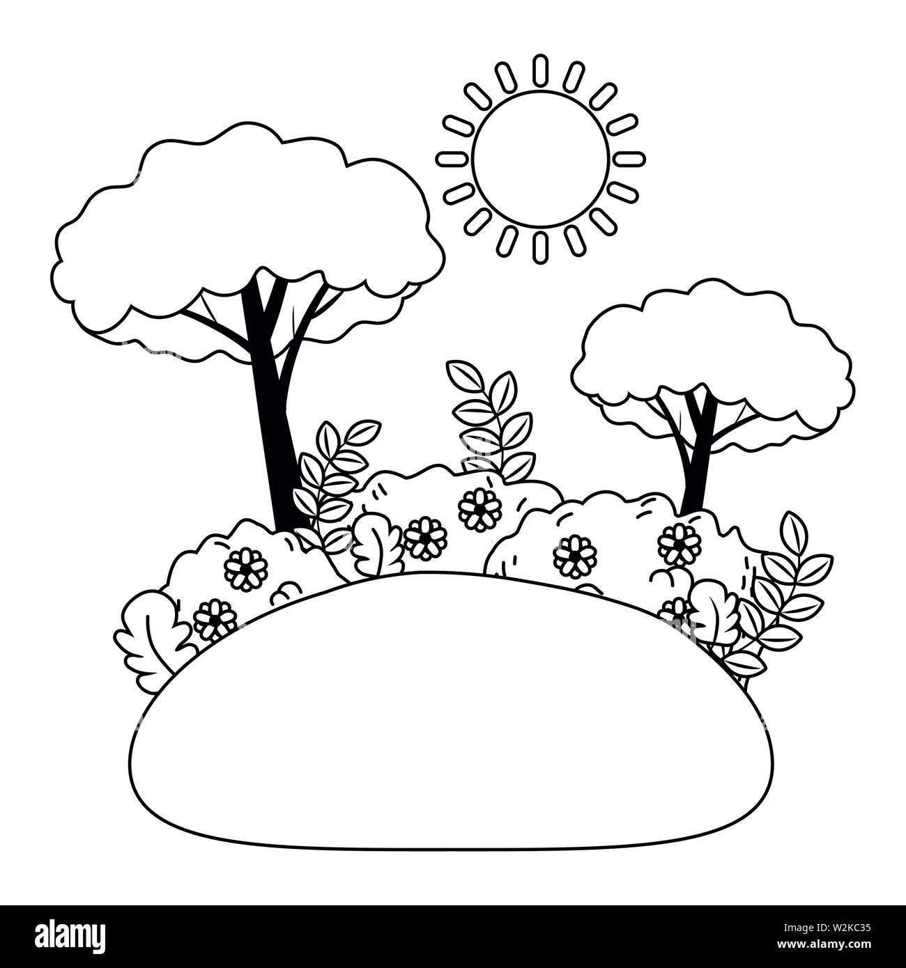 pics Summer Season Summer Black And White Clipart https www alamy com trees design nature plant summer season environment natural and abstract theme vector illustration image259811417 html