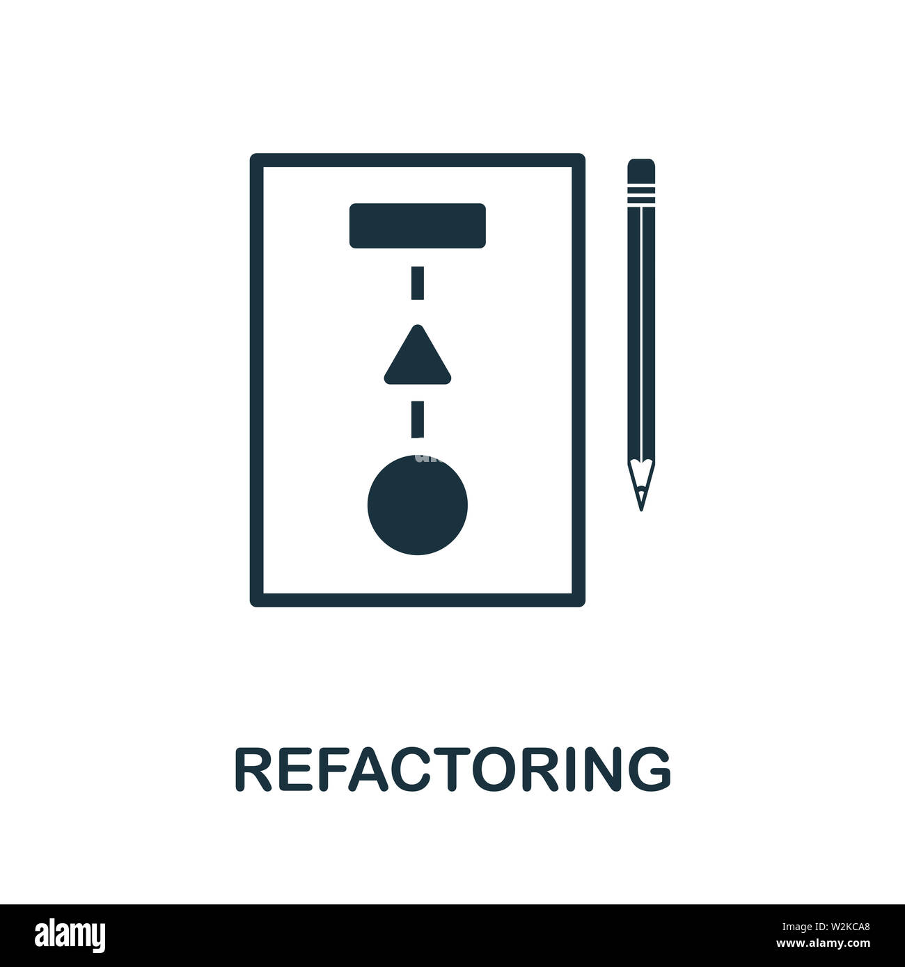 Refactoring icon symbol. Creative sign from agile icons collection. Filled flat Refactoring icon for computer and mobile Stock Photo