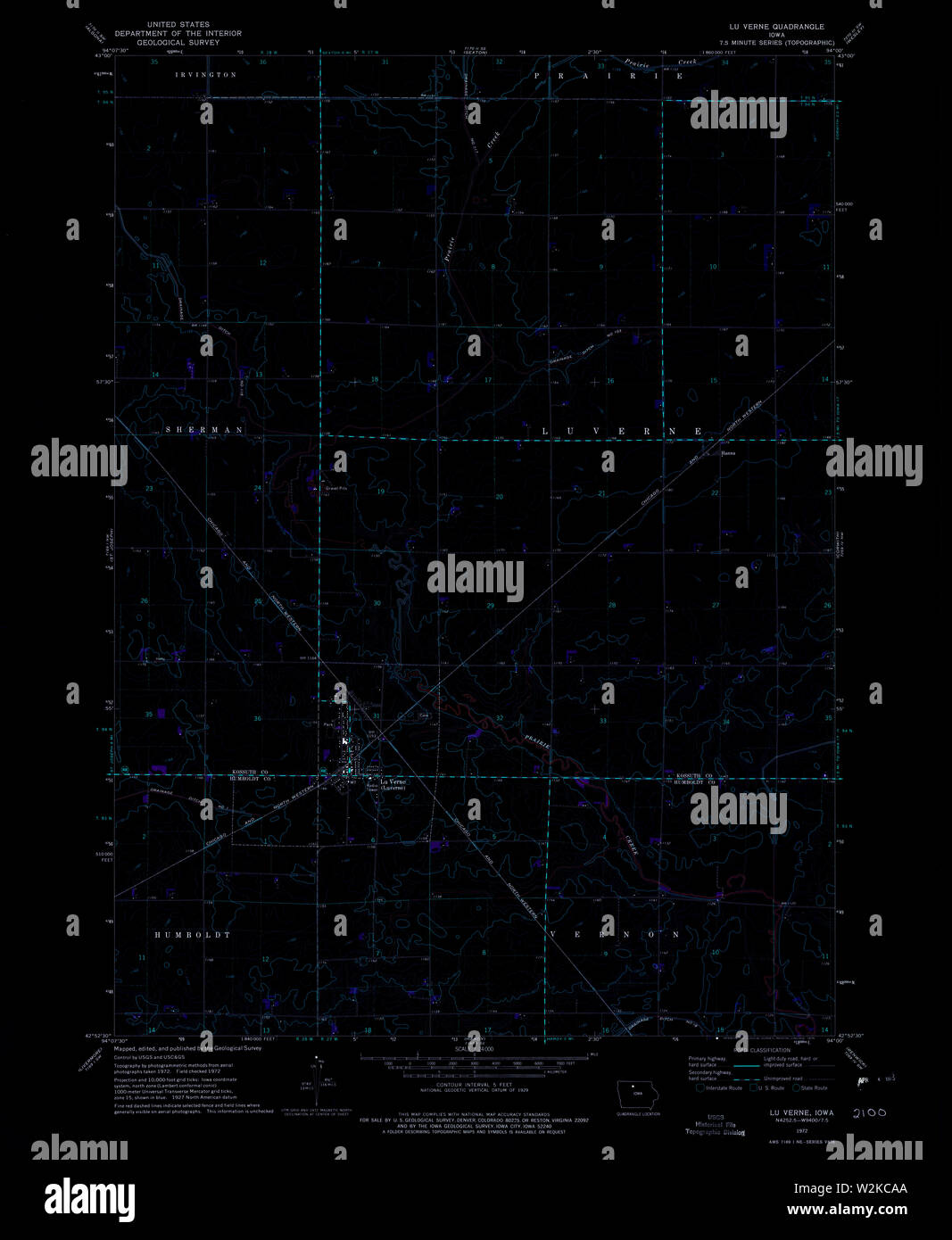 Lu verne iowa map hires stock photography and images Alamy