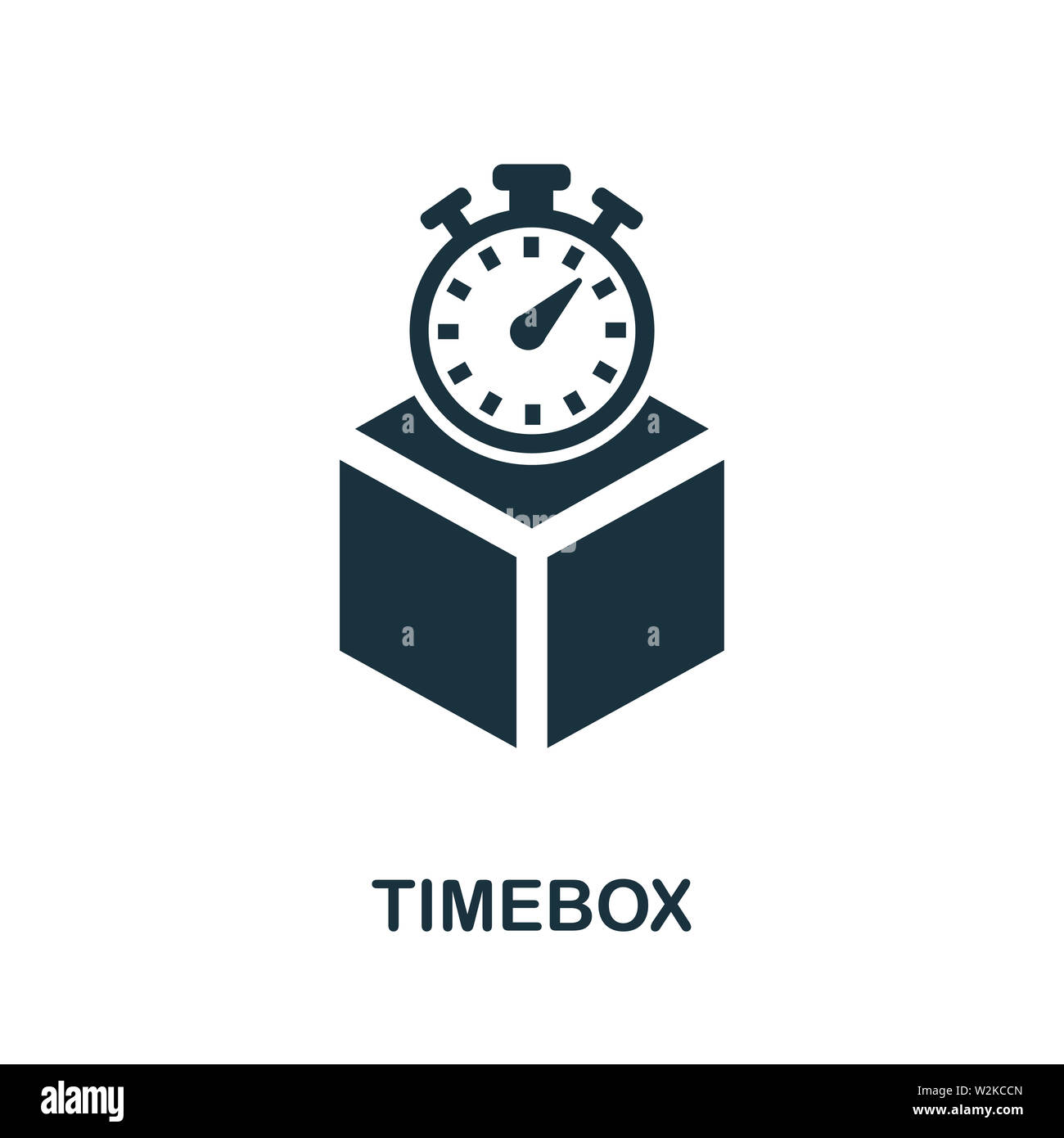 Timebox icon symbol. Creative sign from agile icons collection. Filled ...