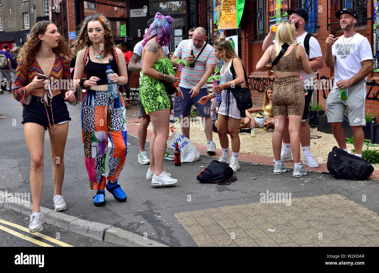 Young people attending the Bristol St Pauls festival, UK Stock Photo