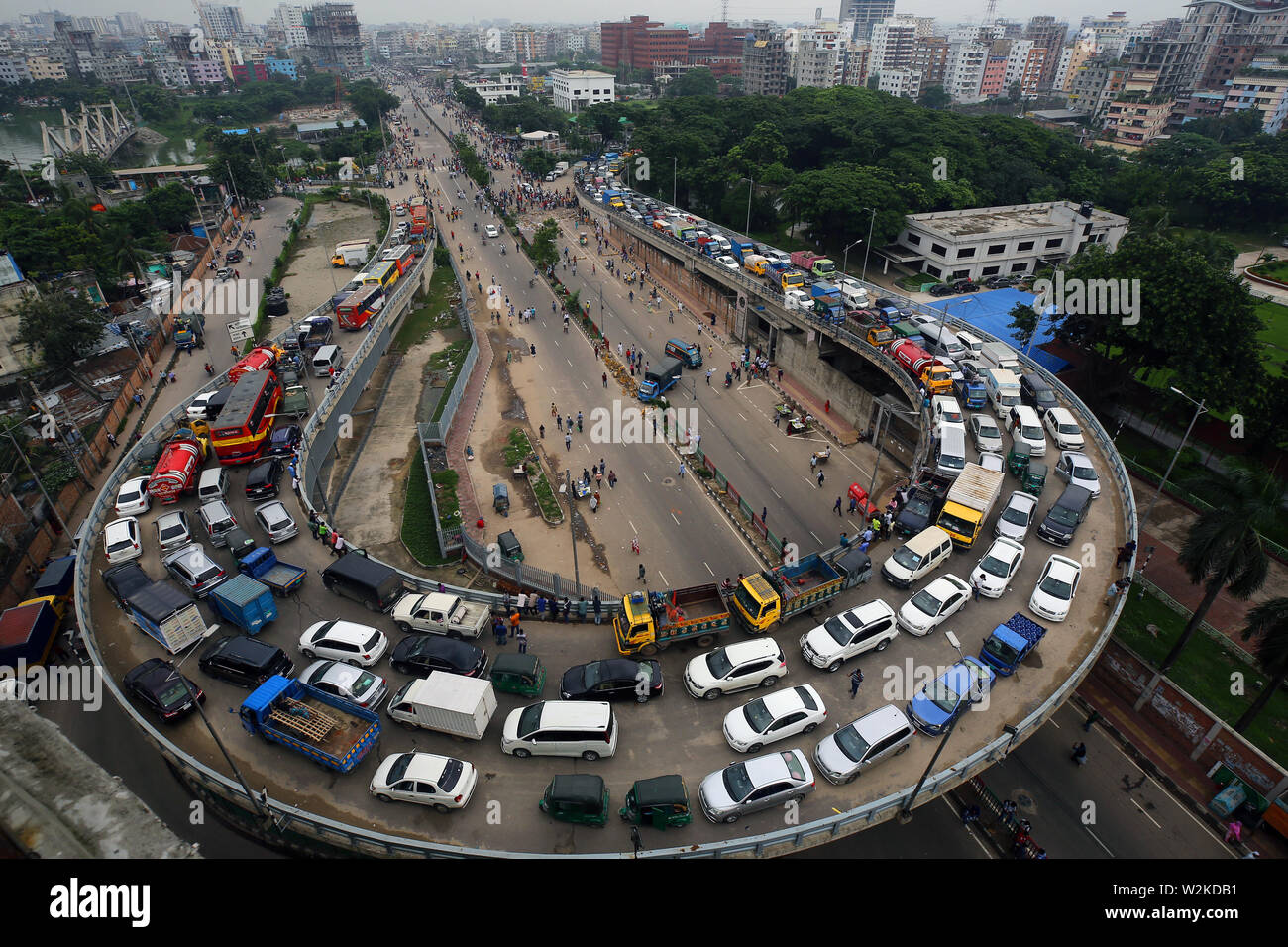 H Rampura The empty lower road of Rampura U loop blocked by demonstrators during ...
