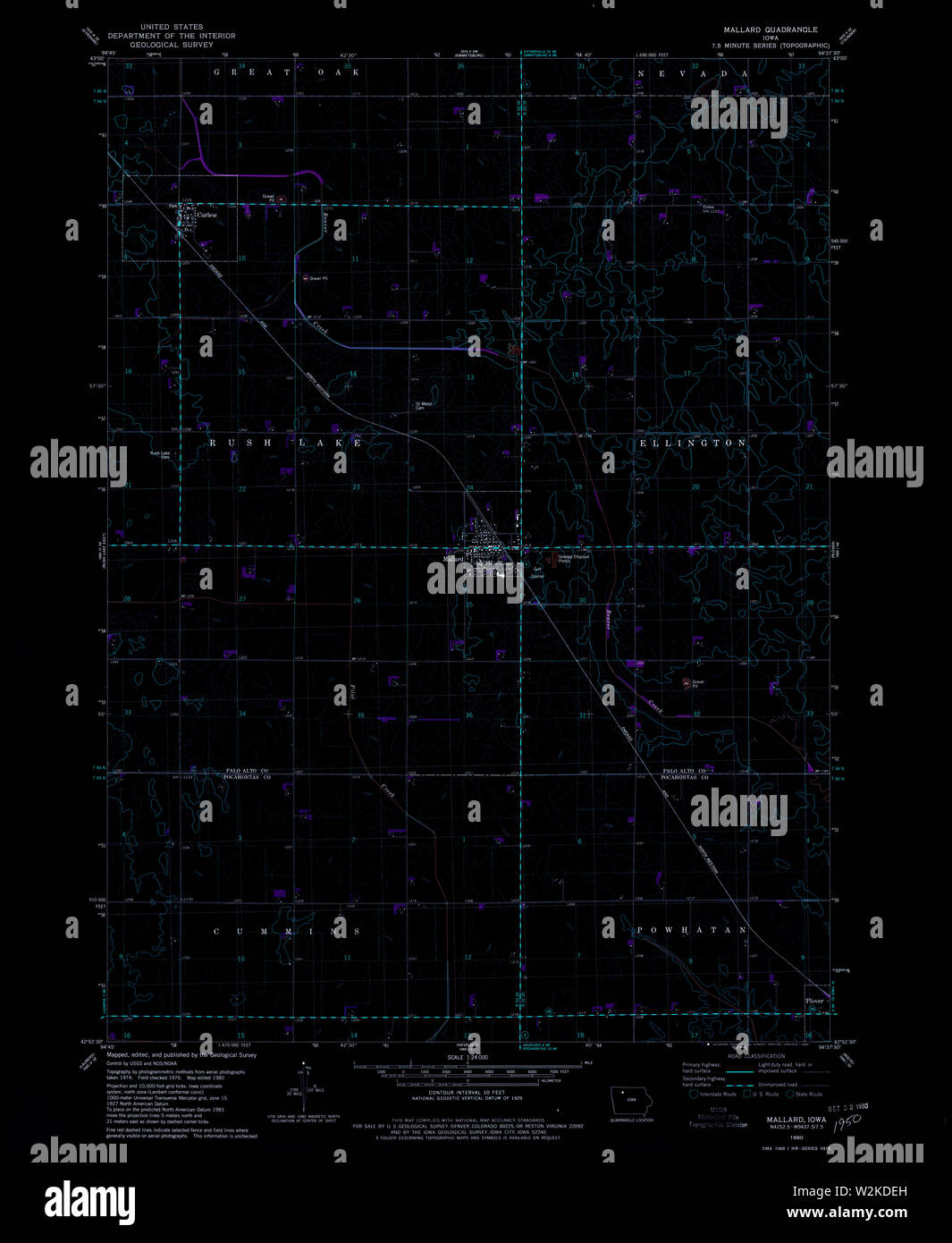 Mallard iowa map hires stock photography and images Alamy