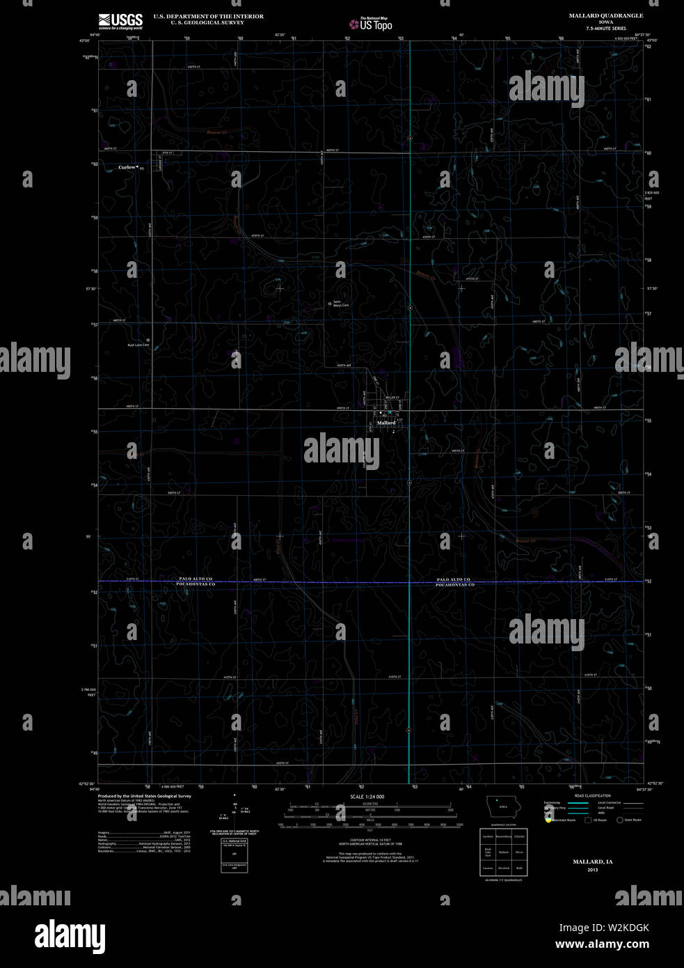 Map of mallard iowa hires stock photography and images Alamy