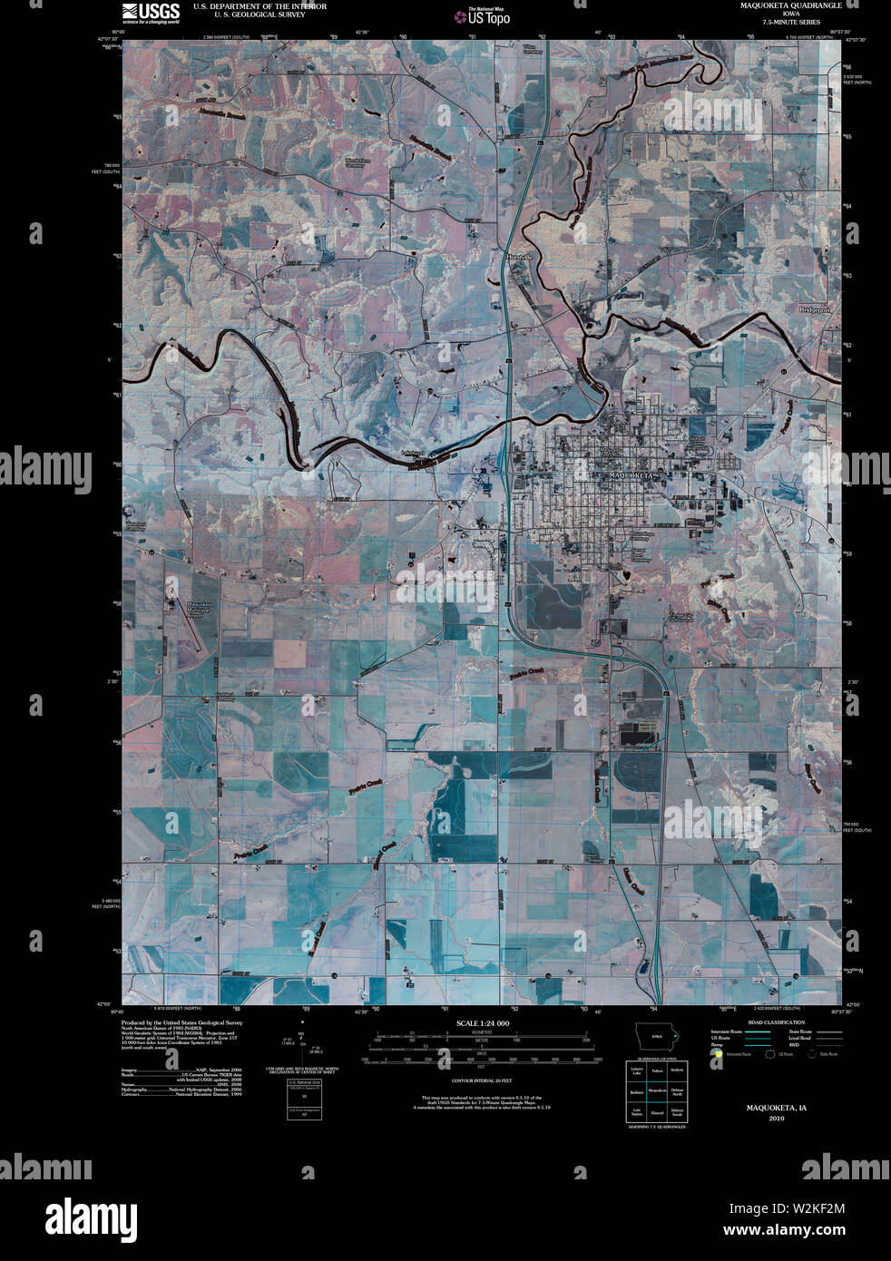 Map of maquoketa hires stock photography and images Alamy