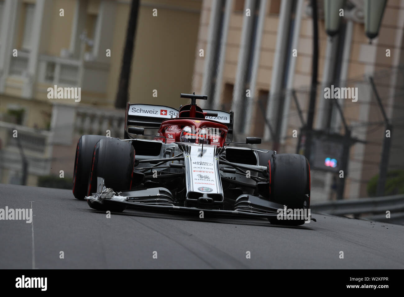 Kimi Raikkonen, Alfa Romeo Racing, Alfa Romeo C38, Monaco Gp 2019, Montecarlo Stock Photo