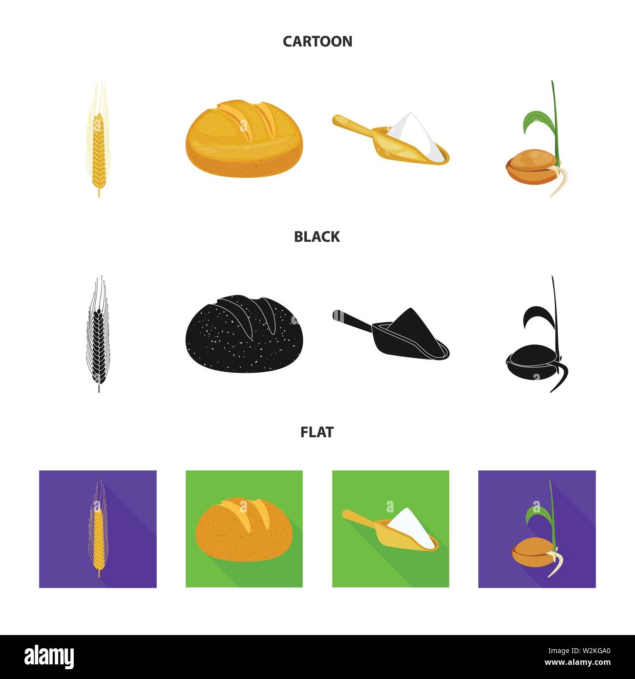 Vector design of agriculture and farming icon. Set of agriculture and ...