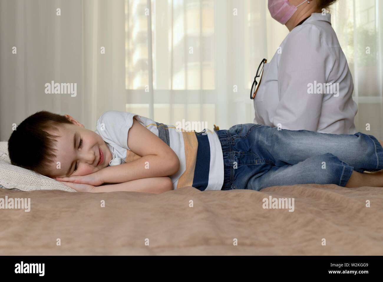Boy pretending doctor hi-res stock photography and images - Alamy