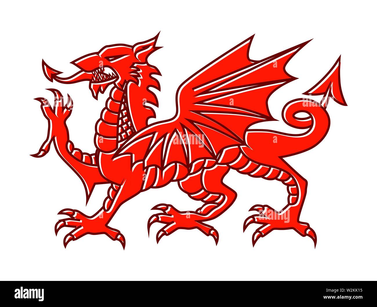 Welsh Dragon Red Poster National Flag Photo  United Kingdom  Great Britain Print