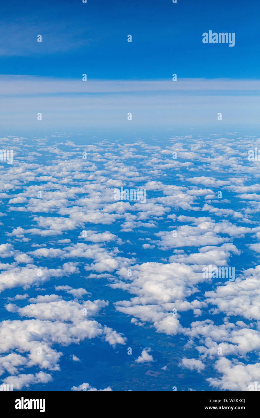 cloudscape, and shades of blue Stock Photo