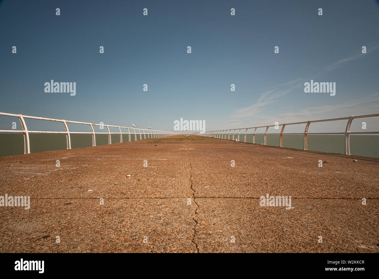 Abandoned pier - Felixstowe Stock Photo