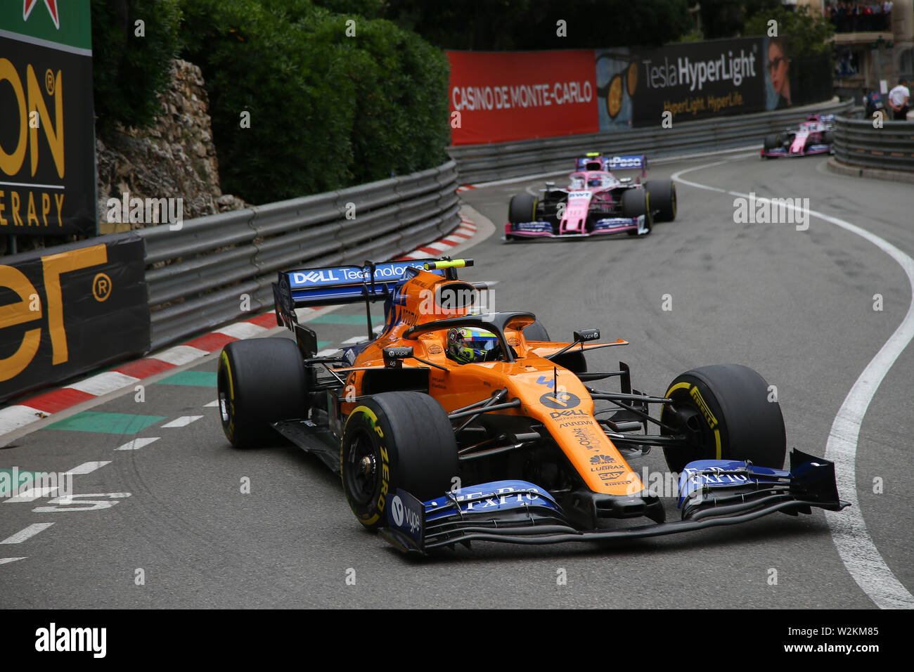 Tableau Mural F1 McLaren 2019 Avec Sainz Et Norris – Décoration Voiture Sportive En 3 Parties Prêt à Accrocher