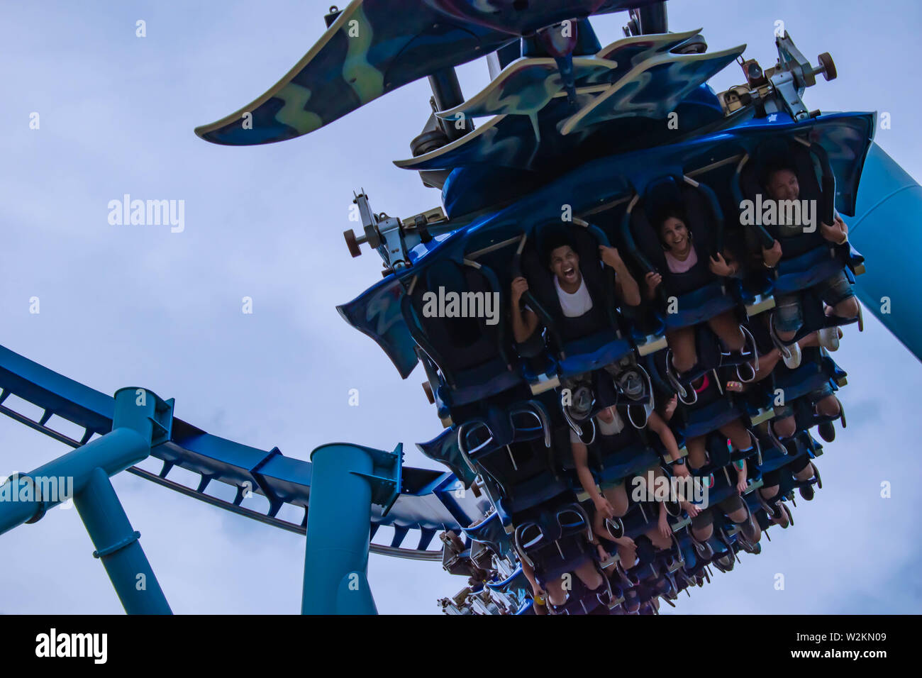 Roller coaster seaworld hi-res stock photography and images - Alamy