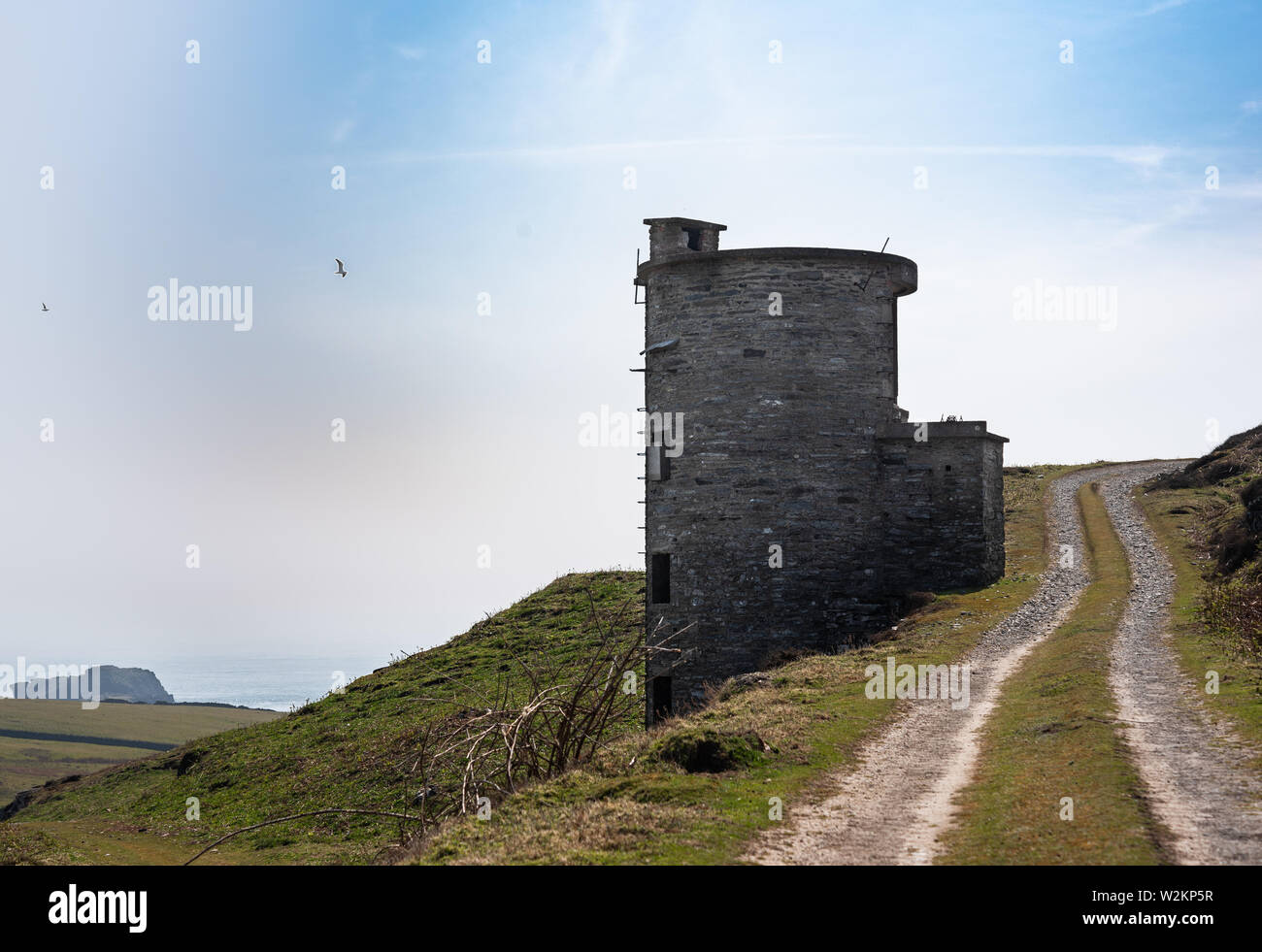 Inspection tower on Calf Of man Stock Photo