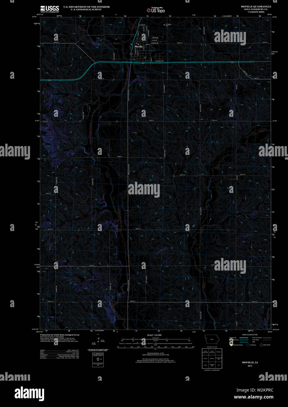 Moville iowa map hires stock photography and images Alamy