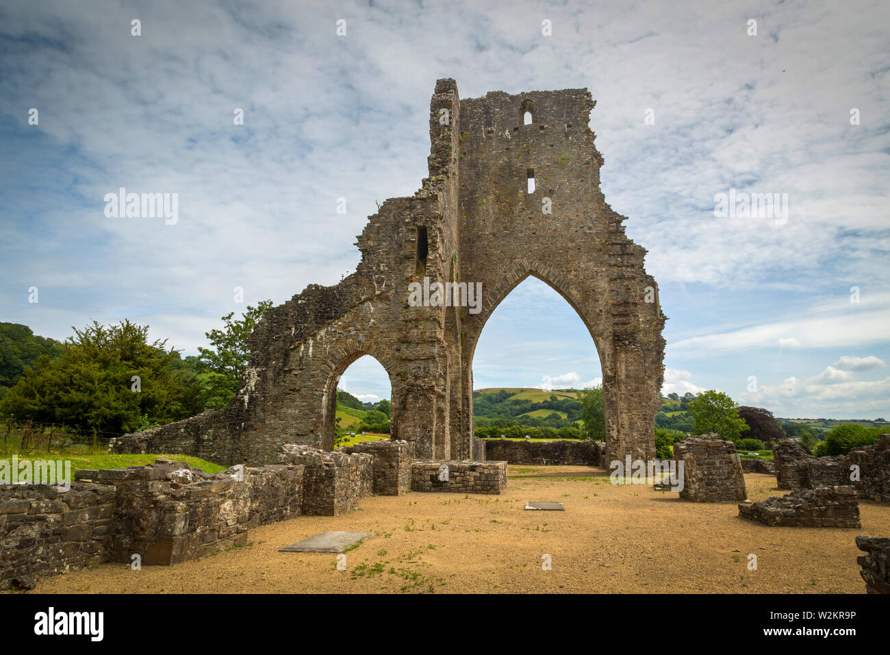 The ruins of Talley Abbey Stock Photo