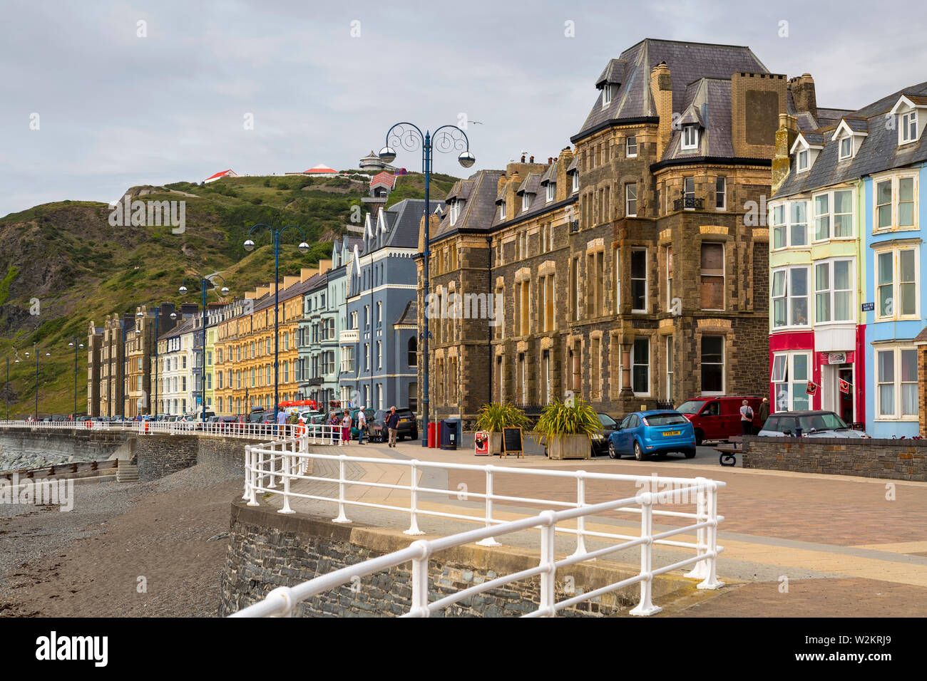 Aberystwyth housing on North Beach Stock Photo Alamy