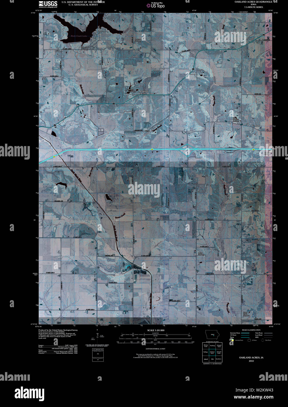 Map of oakland iowa hires stock photography and images Alamy