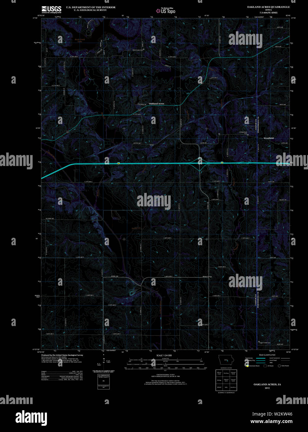 Map of oakland iowa hires stock photography and images Alamy
