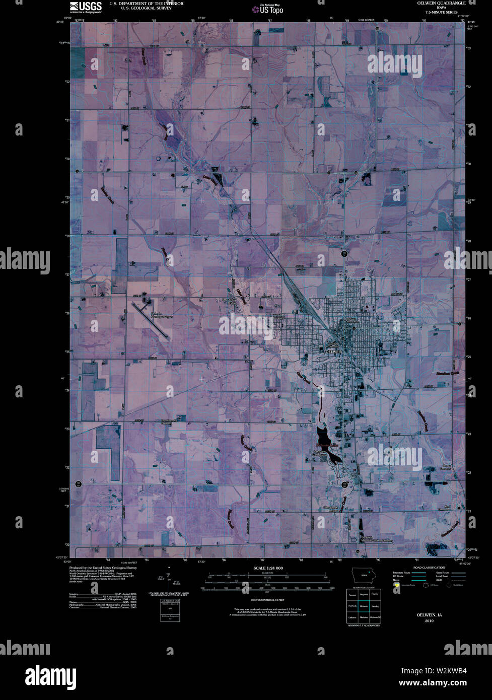 Map of oelwein hires stock photography and images Alamy