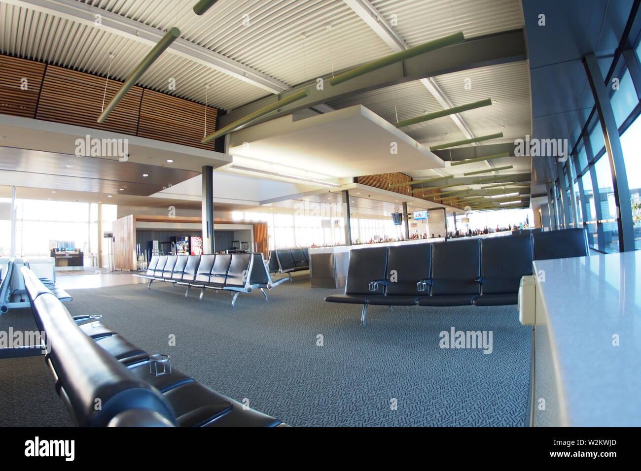 Ultra wide view of the interior (gate 36) of the Ottawa Macdonald