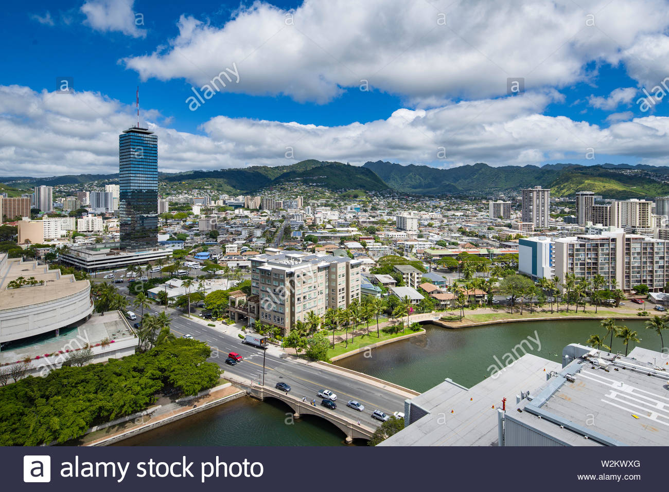 Aerial View Of Honolulu And The Plaza Assisted Living At Waikiki