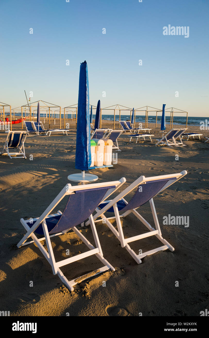 Italian beach of viareggio,italy,tuscany,Europe Stock Photo - Alamy